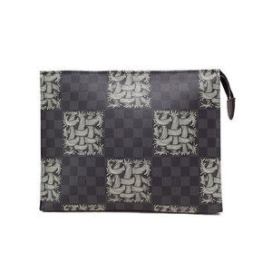 Louis Vuitton Damier Graphite Black Pochette Voyage Clutch Bag